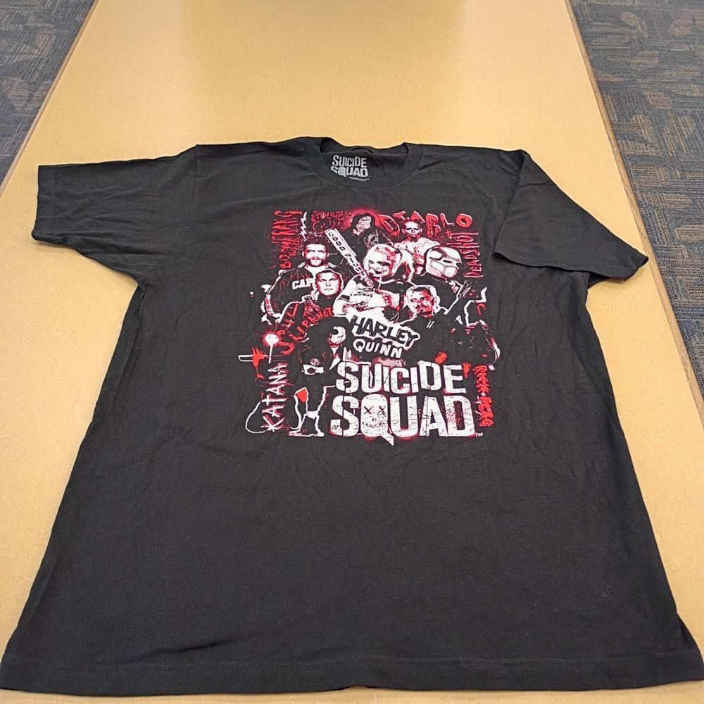 Suicide Squad Graphic Tee — Black with Red & White Print